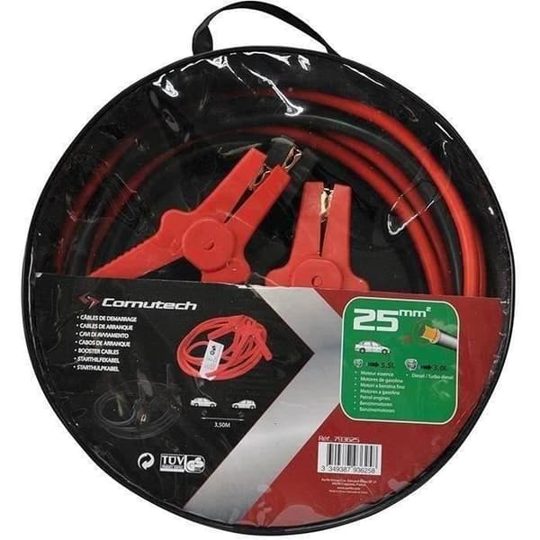 Startkabel - COMUTECH - 25mm² - isolerade klämmor - 4.5m