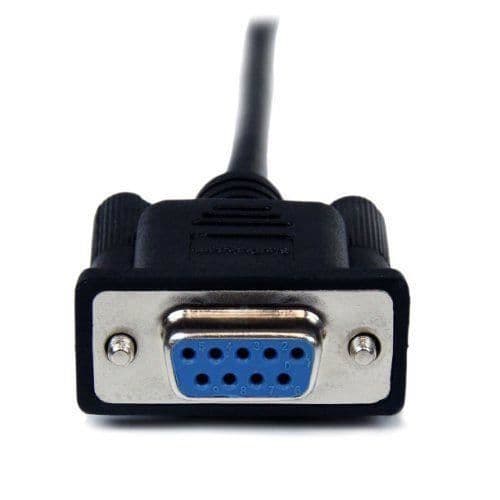 StarTech SCNM9FM1MBK Null Modem-kabel Kryssad Seriell 1 m Svart - 0065030850513