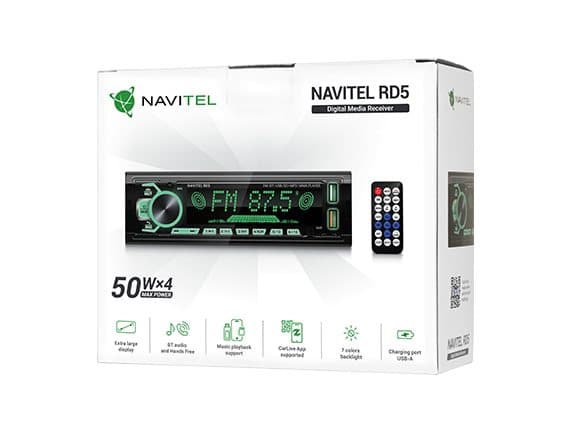 Player Auto Navitel RD5, 1DIN 4?50 watt,Bluetooth, FM,redare FLAC,MP3,WMA, WAV, AUX input,microSD 256GB,2x USB,RCA-out,Hands-free,Telecomanda,CarLiveA