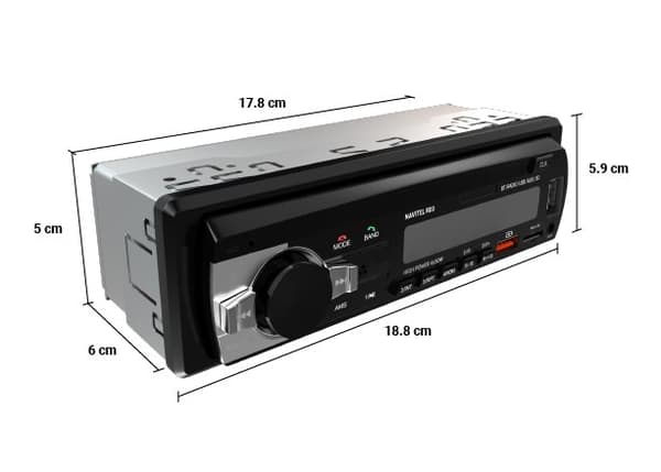 Player Auto Navitel RD3, 1DIN 4?50 watt, Bluetooth 4.0 cu suport A2DP, HFP, FM, redare FLAC, MP3, WMA, WAV, AUX input, microSD 256GB, 2x USB, RCA-out,