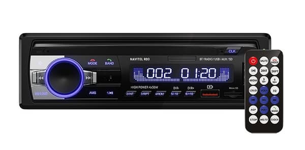 Player Auto Navitel RD3, 1DIN 4?50 watt, Bluetooth 4.0 cu suport A2DP, HFP, FM, redare FLAC, MP3, WMA, WAV, AUX input, microSD 256GB, 2x USB, RCA-out,