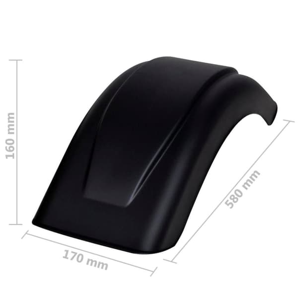 vidaXL hjulskærm 2 stk. til trailerhjul 170 x 580 mm