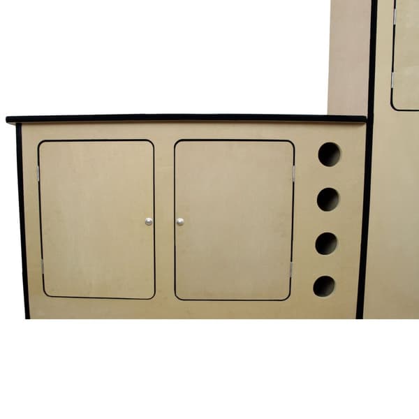 11sqm Van Lining & Glue With Camper Kitchen Dark Grey Black Silver Grey Grey Wheat