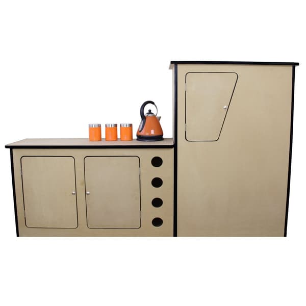 11sqm Van Lining & Glue With Camper Kitchen Dark Grey Black Silver Grey Grey Wheat