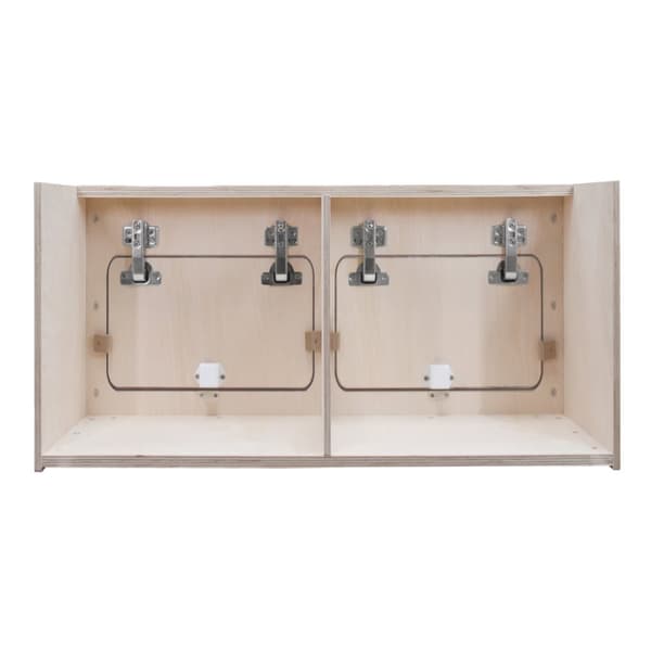 Overhead Cabinet 2 Doors Storage Solution Van Interior Caravan Motorhome Interior Storage Birch Unpainted Hinge Push Button Lock Renovation