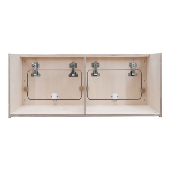 Overhead Cabinet 2 Doors Storage Solution Van Interior Caravan Motorhome Interior Storage Birch Unpainted Hinge Push Button Lock Renovation