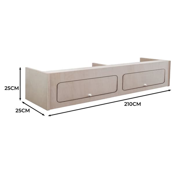 Overhead Cabinet 2 Doors Storage Solution Van Interior Caravan Motorhome Interior Storage Birch Unpainted Hinge Push Button Lock Renovation