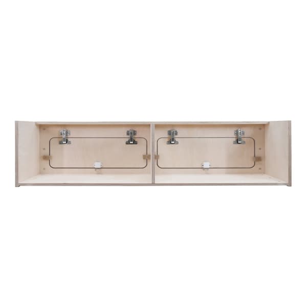 Overhead Cabinet 2 Doors Storage Solution Van Interior Caravan Motorhome Interior Storage Birch Unpainted Hinge Push Button Lock Renovation