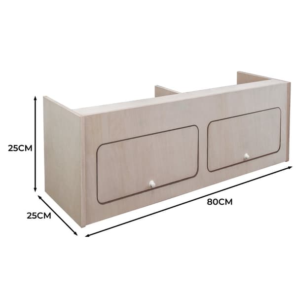 Overhead Cabinet 2 Doors Storage Solution Van Interior Caravan Motorhome Interior Storage Birch Unpainted Hinge Push Button Lock Renovation