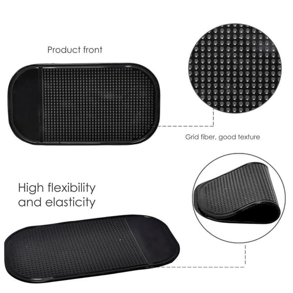 3st 14.5x8.5cm bilens instrumentbräda klibbig halkfri matta, halkfri förvaringsmatta