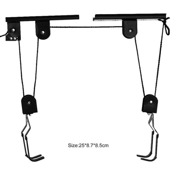 Multifunktionell cykelplafond - Ej specificerad - 2 delar - Metall - Kapacitet 20 kg - Justerbar 4m snöre