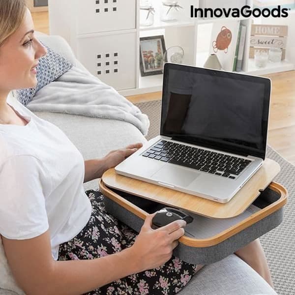 Bärbart skrivbord - InnovaGoods - Stort - Svart - 1 skrivbord - Innovativ design