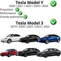 Miniatyrbild 2 av 6: Organisatör och koppställ - Tesla - Model Y och Model 3 - Pack om 2 - Plast - Svart