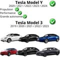 Miniatyrbild 2 av 6: Organisatör Bil - Tesla - Model Y och Model 3 - Pack om 2 - Koppfäste - Svart plast