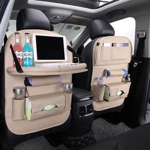 TD® Hängande Car Organizer Barn Trunk Tablett Flicka Baby Framsäte 2st Bakre förvaringsväska Flerfickors förvaring