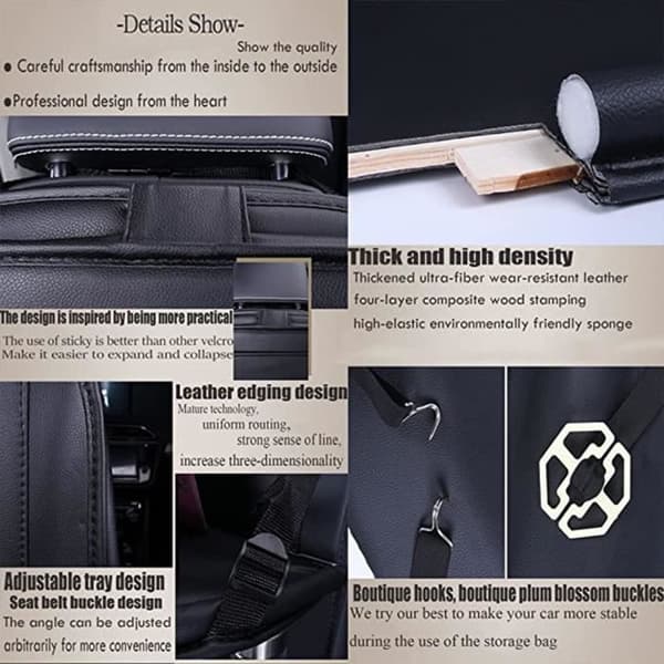 TD® Hängande Car Organizer Barn Trunk Tablett Flicka Baby Framsäte 2st Bakre förvaringsväska Flerfickors förvaring