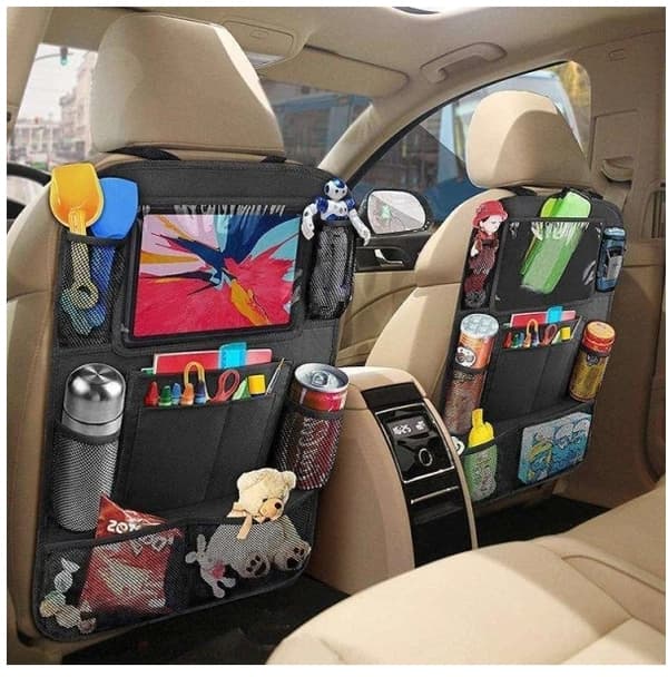2-pack Förvaring till baksäte - Universal iPad-hållare för bil Svart