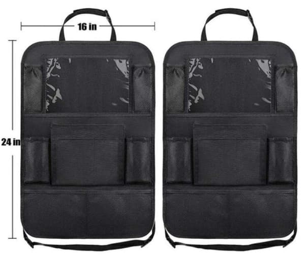 2-pack Förvaring till baksäte - Universal iPad-hållare för bil Svart