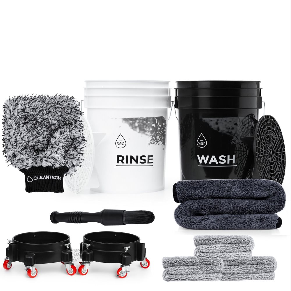 Hand biltvätt set, Set:Standard XL, Färg:Vit+Svart