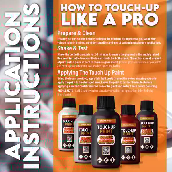 Touch Up Paint For Honda Cr-V Rallye Red R513, R513-4 30ml Brush