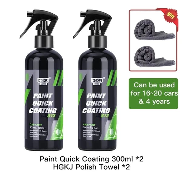 Auto Nano Keraminen Pinnoite, Hydrofobinen Suojakerros, Korkeakiiltoinen Pinta, S12-300ml x S3-300ml