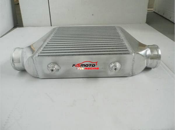 Frammonterad aluminiumintercooler, 280 x 300 x 76 mm, 76 mm inlopp/utlopp, lättviktsdesign