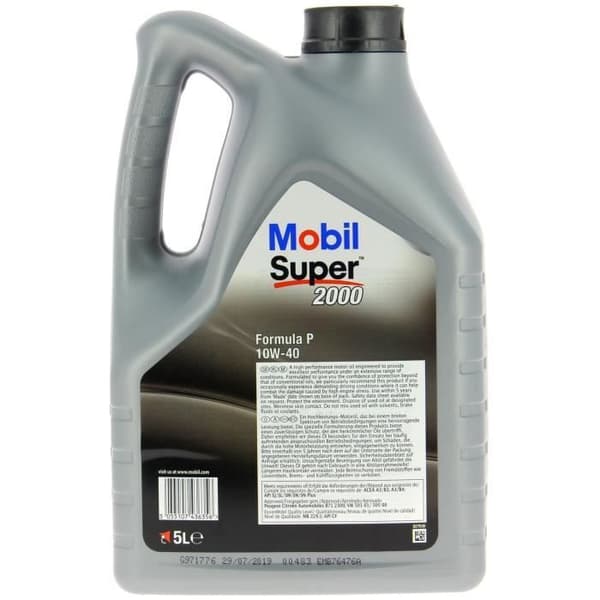 MOBIL Oil-Additive SUPER 2000 Formula-P - Halvsyntetisk / 10W40 / 5L