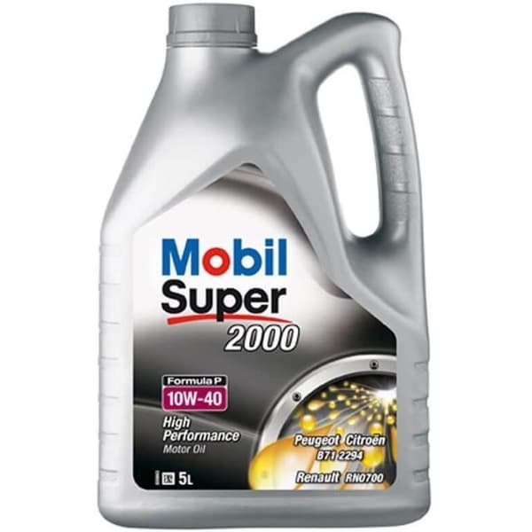 MOBIL Oil-Additive SUPER 2000 Formula-P - Halvsyntetisk / 10W40 / 5L