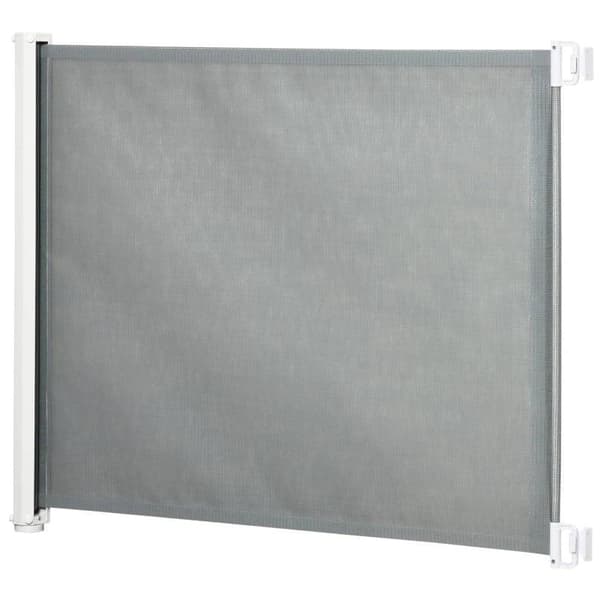 Rootz-turvaportti - Ovi- ja portaikkoportti - Rullautuva yhdellä kädellä - PVC - Harmaa - 5,5-115L x 5,5L x 82,5K cm