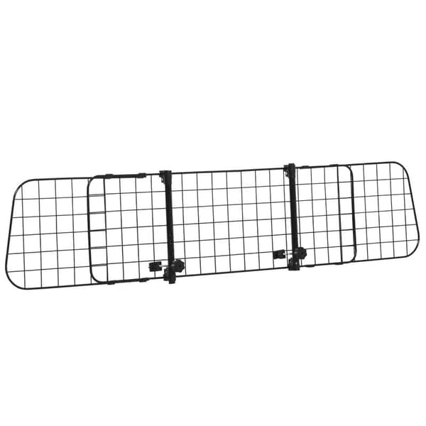 Rootz Dog Guard - Car Universal - Justerbar Trunk Grid Divider - Metall - Svart - (91-152) x 30 cm