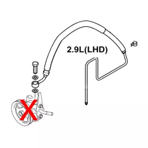 Hydraulikslange til servostyringspumpe til Hyundai Terracan, OEM-kompatibilitet, holdbar konstruktion, præcis pasform.