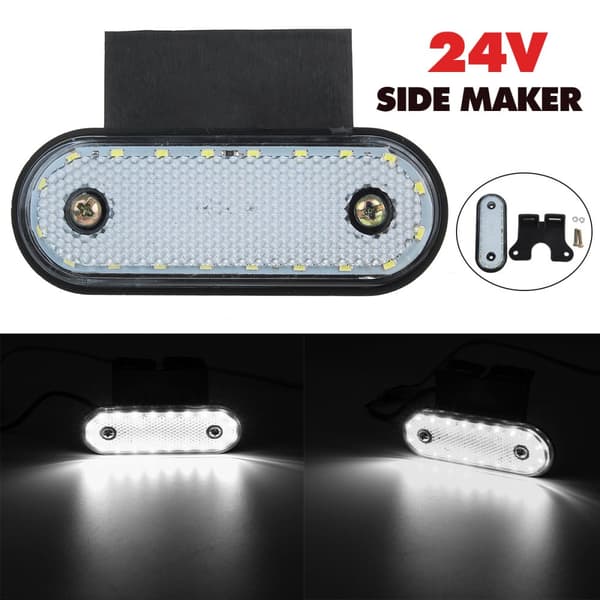 24V 20 LED soikea sivumerkkivalo, suuntavilkku, auton kuorma-auton perävaunu