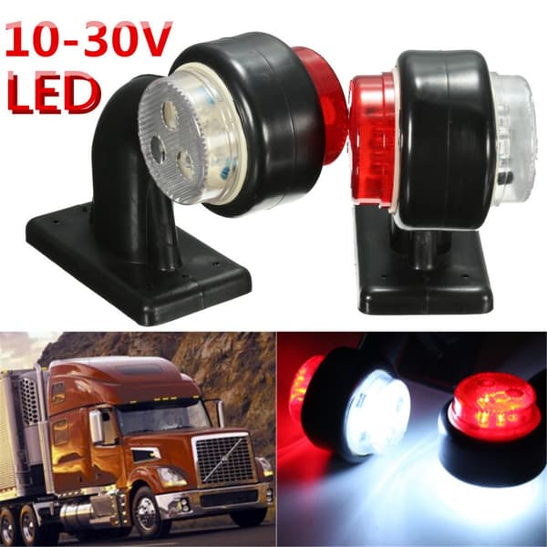 2x 10-30V LED Truck Trailer Lastbil Skåpbil Sidomarkeringslampa Indikeringslampa(2x)