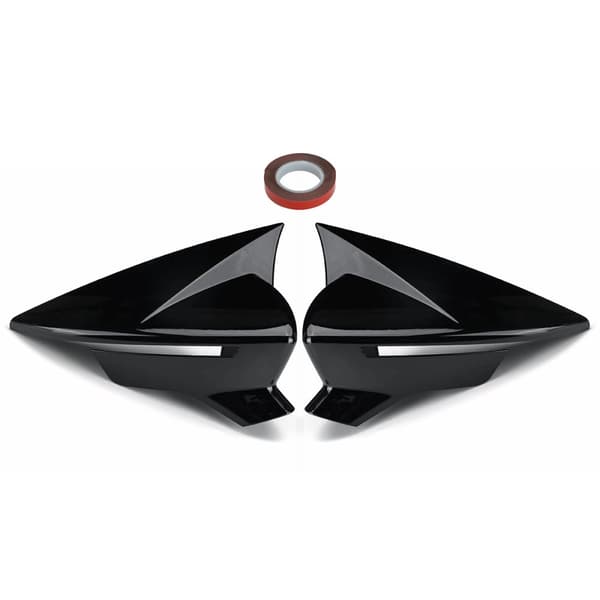 Par Spegelkåpor Gloss Svart Spegelkåpor ABS för Seat Leon 2012-2019