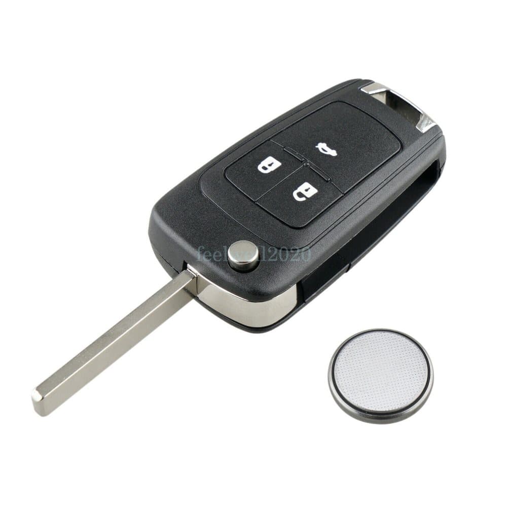 Vauxhall Opel Astra J Zafira Insignia Cascade 3 Button Knapp Key Nyckel Fob Case Fodral Batteri