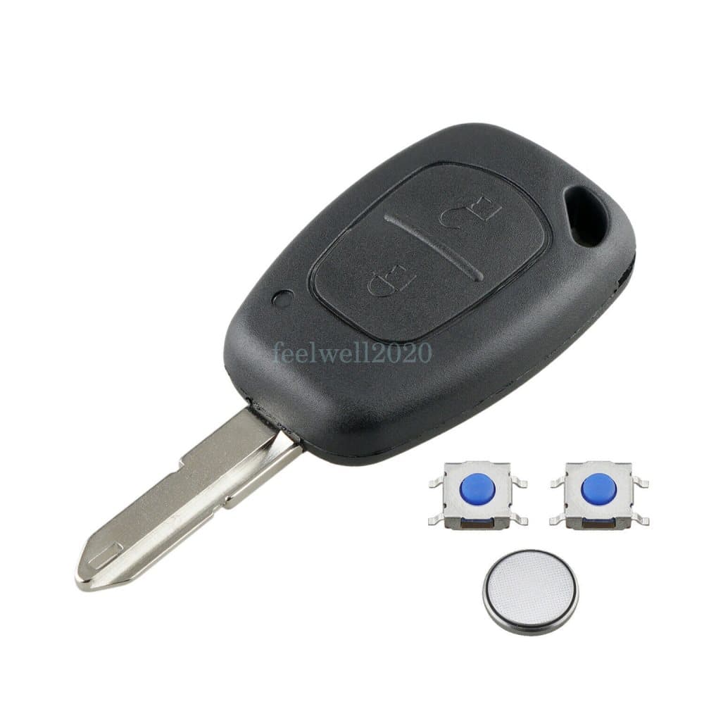 2B Key Nyckel Fob Case Fodral Batteri Renault Trafic Master Kangoo Vauxhall Vivaro Repair Reparera