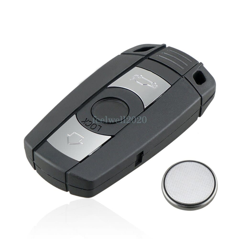 Jaguar XF XKR XK XFR 5 Button Knapp Smart Key Nyckel Fob Case Fodral Shell skal Batteri Repair Reparera Kit
