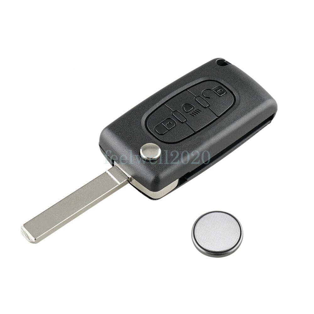CE0523 Car Key Nyckel Fob Case Fodral Citroen C3 C4 Grand Picasso C5 C6 VA2 Blade Batteri