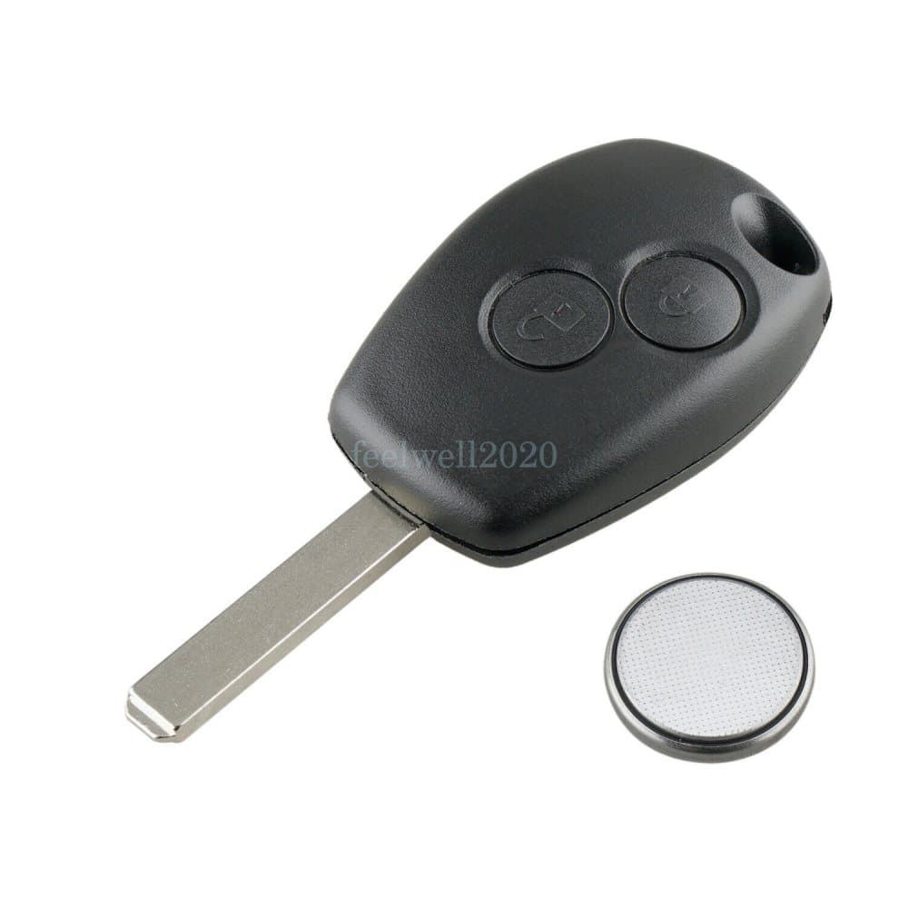2 Button Knapp Remote Avl�gsen Key Nyckel Fob Case Fodral Batteri Repair Reparera Kit Dacia Duster Logan Sandero