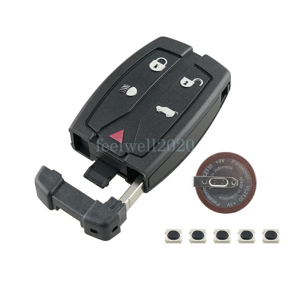 Key Nyckel Case Fodral Fob + Rechargeable VL2330 Batteri Land Rover Freelander 2 2007-2014