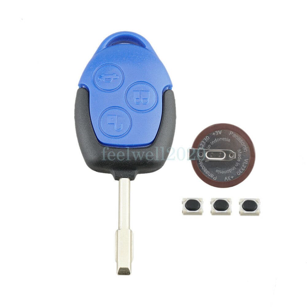 d Transit MK7 2006-2014 3 Button Knapp Key Nyckel Fob Case Fodral + Batteri VL2330 + Switches