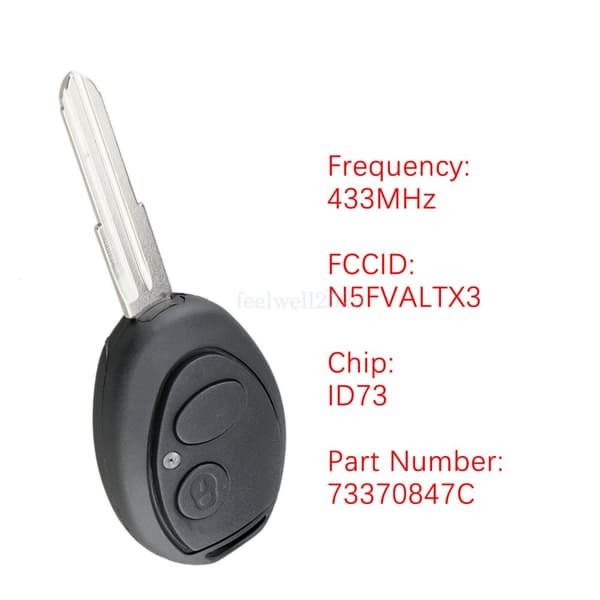 433Mhz Remote Key Fob For Land Rover TD4 TD5  Discovery 1998 1999 2000 2001 2002