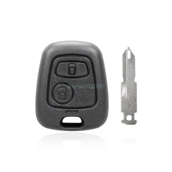 433MHz 2 Button Remote Key Fob for Peugeot 106 107 206 207 306 307 407 406 Chip