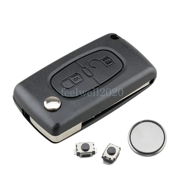2 Button Flip Key Fob Case for Citroen C2 C3 C4 C5 C6 C8 XSARA PICASSO CE0536