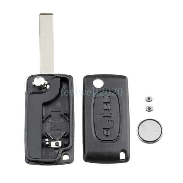 2 Button Flip Key Fob Case for Citroen C2 C3 C4 C5 C6 C8 XSARA PICASSO CE0536