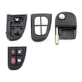 Miniatyrbillede 3 af 7: Replacement For Jaguar XJ XJR X S TYPE 4 Button Remote Key Fob Case + Battery
