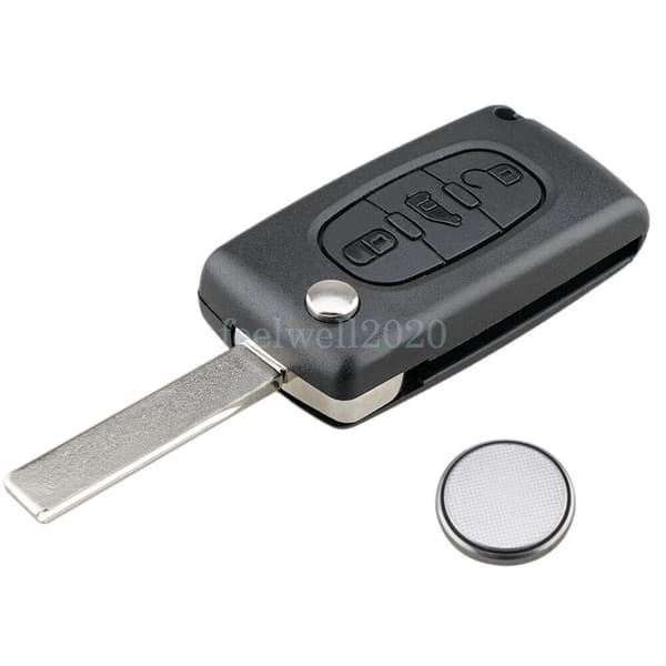 3 Button Flip Remote Key Fob Case For Peugeot Expert Citroen Dispatch Berlingo