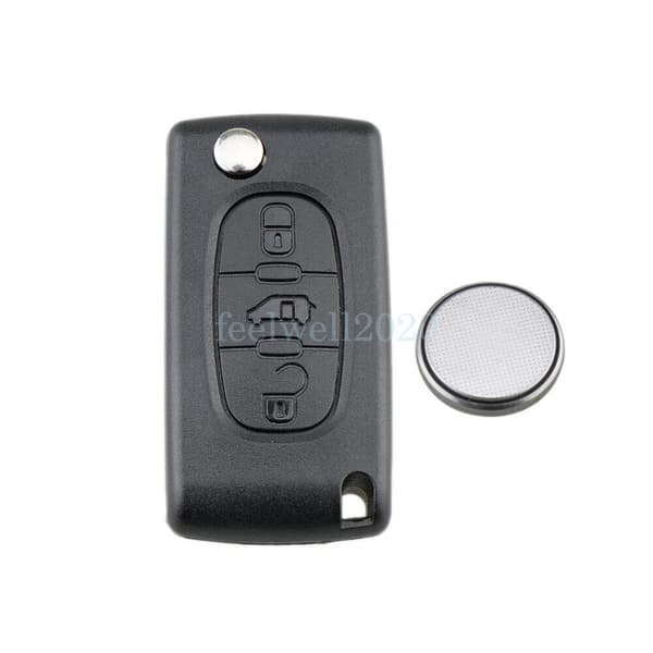 3 Button Flip Remote Key Fob Case For Peugeot Expert Citroen Dispatch Berlingo