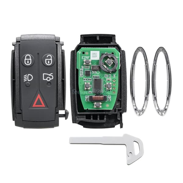 5 Button Smart Remote Key Fob 433Mhz for Jaguar XF XFR XK XKR KR55WK49244 + Chip