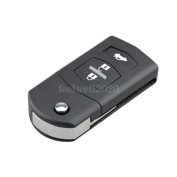 2X 3 Button Flip Remote Key Fob Case Shell For Mazda 2 3 5 6 RX8 MX5 Replacement